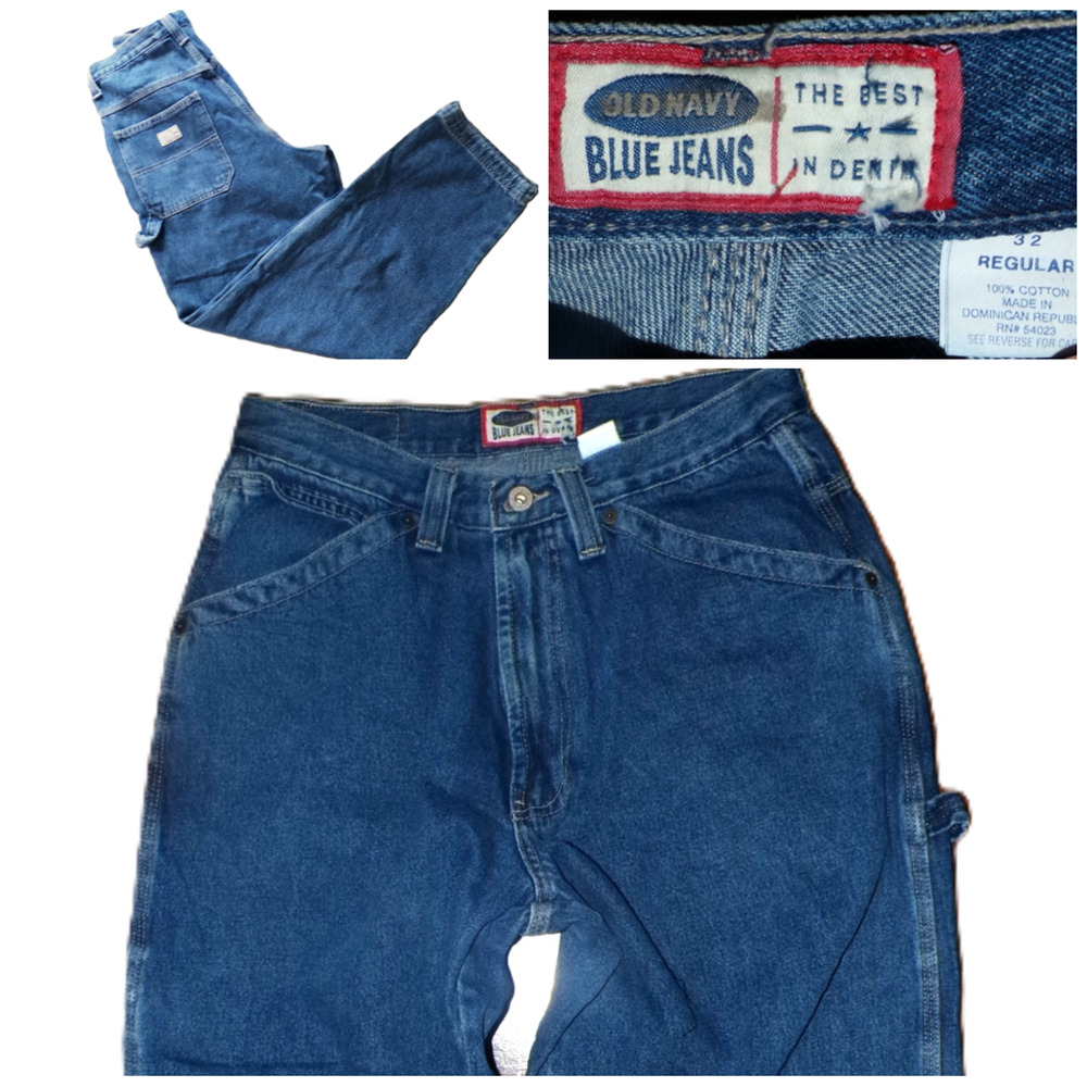 Y2k Old navy Carpenter Jeans 30 x 32 Painter Wide leg Baggy Hip-Hop Farmer vtg